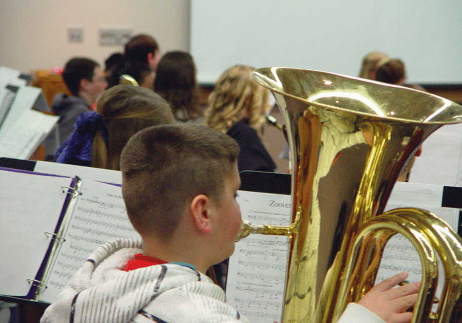 Students from various local schools got together for an all-day rehearsal to perform in Saturday’s Festival of Honor Bands.