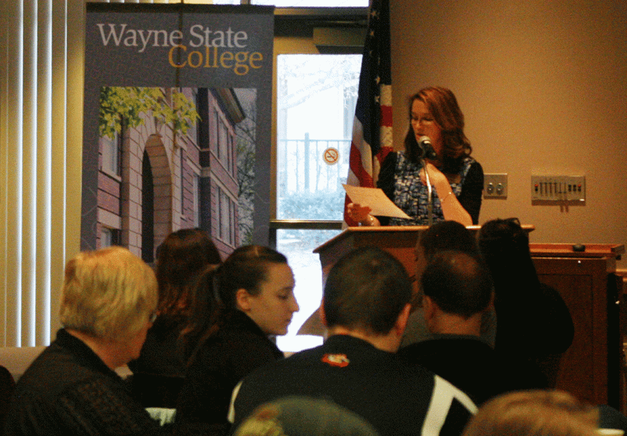 Dr. Deb Whitt, WSC Honors Director, was one of many speakers at the first annual Scholar’s Day.
