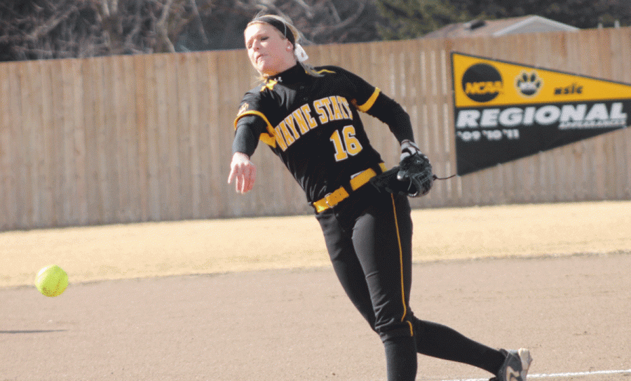 Sara Scheffert pitched well over the weekend, leading the Wayne State pitching staff allowing zero earned runs.
