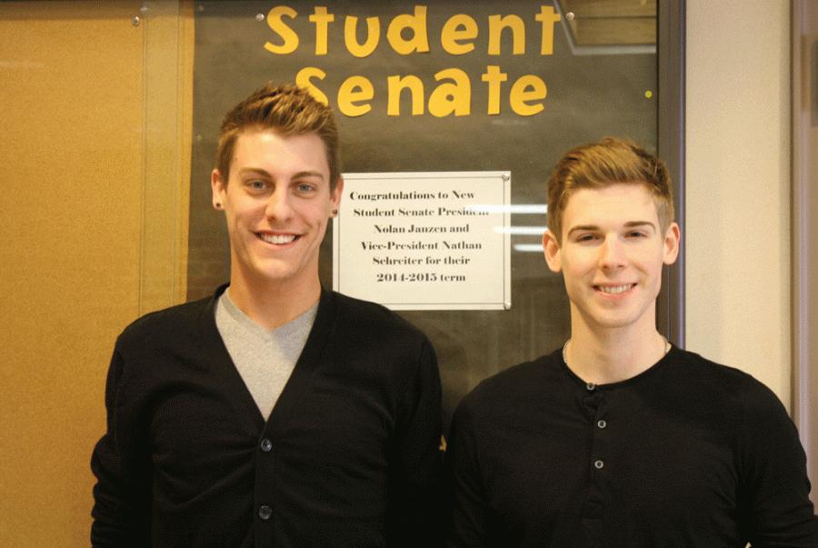 Nathan Schreiter and Nolan Janzen won the Student Senate
presidential election only to receive a challenge from their opponents
that some of the bylaws had been violated.