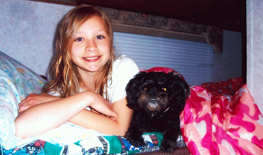 Kelsey and her best friend Max spending quality time together in 2004.