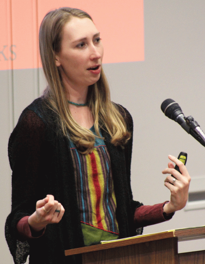 Molly Herman encouraged students to study abroad at her presentation yesterday.
