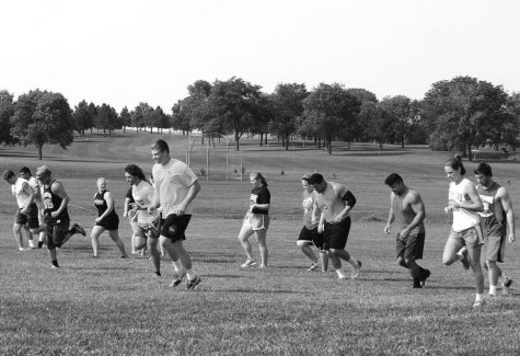 Men and Womens Rugby practice together last Monday.
