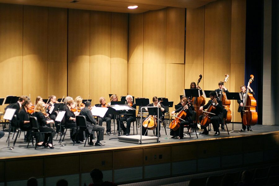 Before the Wind Ensemble performs at the NMEA, the WSC Orchestra perfromed on Sunday, Nov. 15 in Ramsey Theatre. 