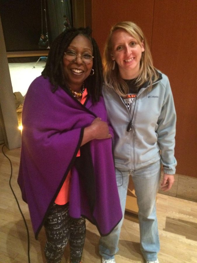 WSC alumna Alexis Dvorak rubs elbows with celebrities like Whoopi Goldberg in her work in the Assistant Directors Training Program for the Directors Guild of America.