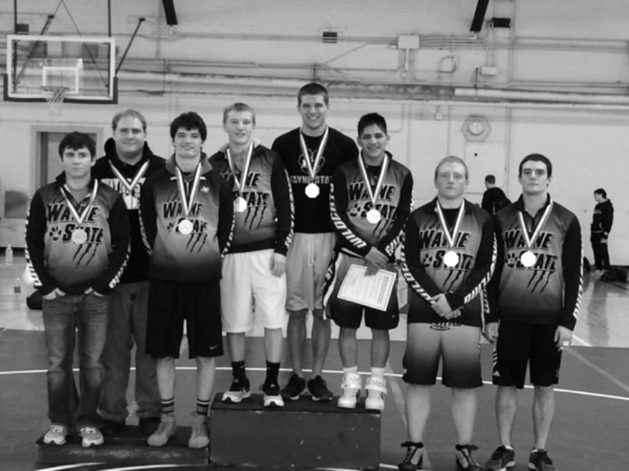    The WSC Wrestling team after winning the Great Plains Championship last season. The wrestling team is currently searching for any players or helpers for this upcoming season. Contact Coach Gregory Vanderweil for any further information.