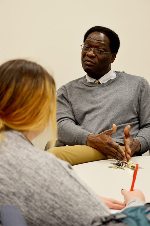 Stater reporter Emmalee Scheibe speaks with Professor Darius Agoumba about three WSC students from three different countries in Africa.
