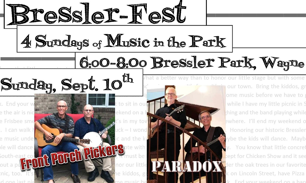 Bressler+Park+will+be+rockin%27+and+rollin%27+the+next+few+weekends.+Bands+will+perform+at+the+Bressler+Park+which+is+located+between+Lincoln+Street+and+Douglas+Street+and+between+9th+and+10th+streets.+Come+enjoy+some+great+music+and+hang+out+with+the+community.+Bressler-Fest+begins+Sunday+at+6+p.m.+wiht+the+Front+Porch+Pickers.+This+band+includes+Alan+Broflat+and+Jim+Lindau.+Later%2C+Paradox%2C+a+band+consisting+of+Paul+Karr+and+Tim+Sharer%2C+will+perform.