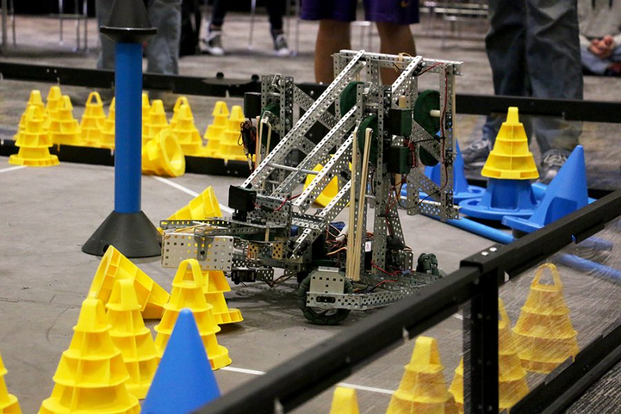 Students from around the area participated last Wednesday in WSCs robotics competition. The robots had to accomplish various tasks and were judged on whether or not the task was accomplished.