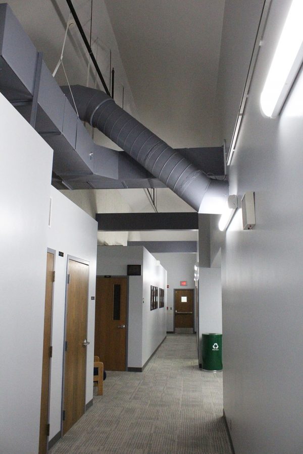 The fourth floor of the Humanities building on the WSC campus, also known as “The Attic,” got a facelift with a fresh coat of paint, new carpeting in some areas and bathroom stall changes