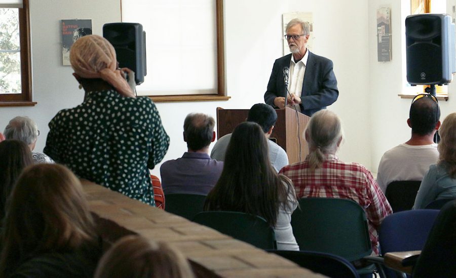 Author Mark Sanders read from his new book “In a Good Time” last Thursday in the Humanities lounge.