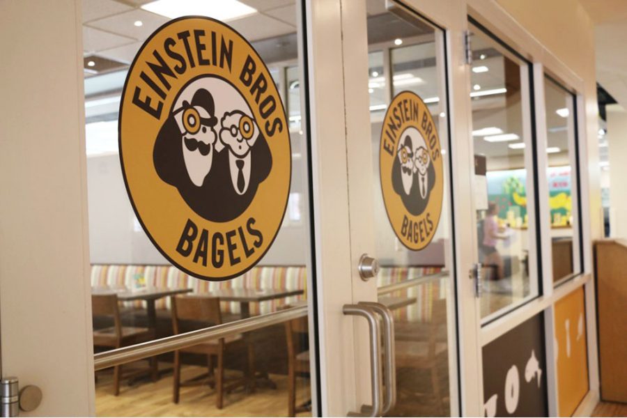 Students can enjoy Einstein’s Bagels and coffee in the library for a savory snack between study sessions.