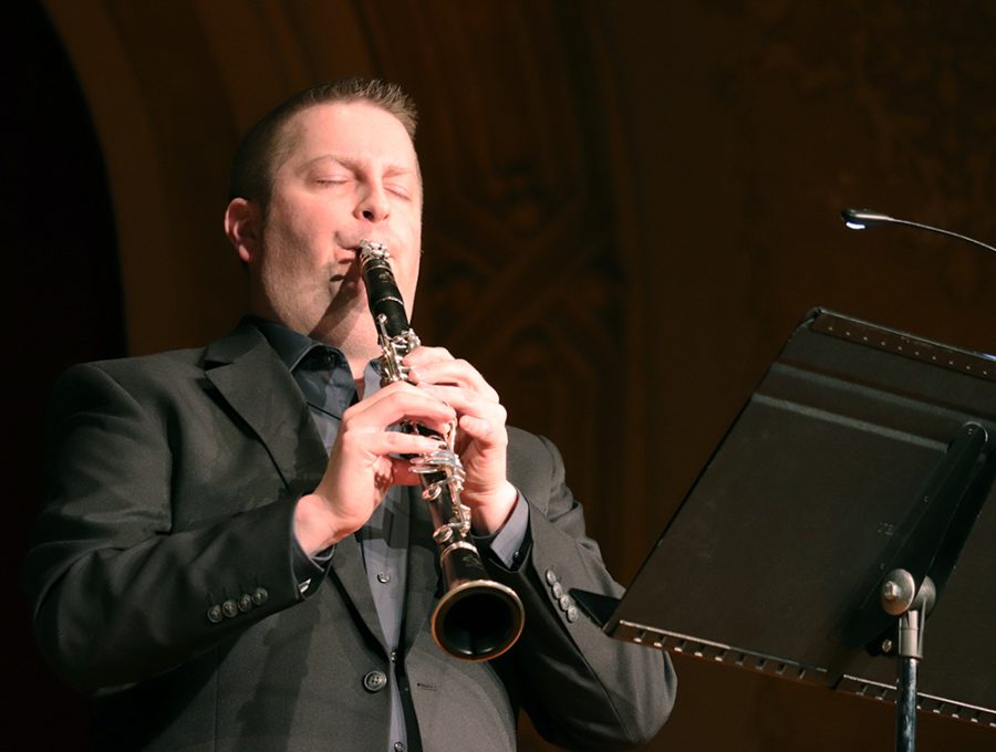 Dr. Karl Kolbech performs during a faculty recital on Feb. 13.