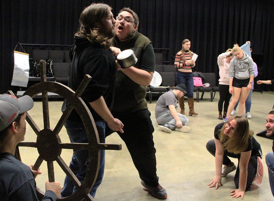 Students in the children’s theatre class play their parts in preparation for their upcoming show, “Ship of Dreams.” The class is responsible for creating scenes and plays from the ground up.