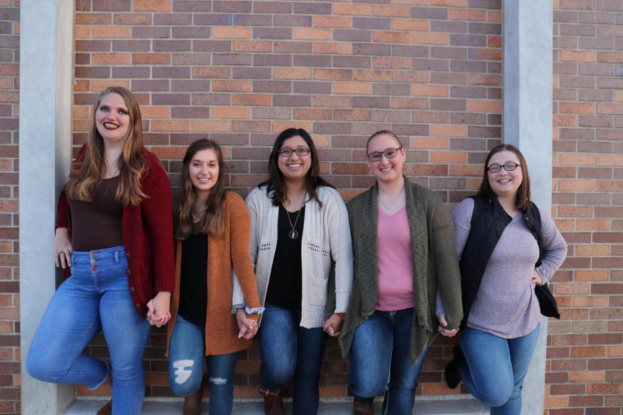 (Left to Right): Robyn Isom, Sarah Smyth, Gaby Montanez, Kaitlyn Winter, Katie Stukenholtz