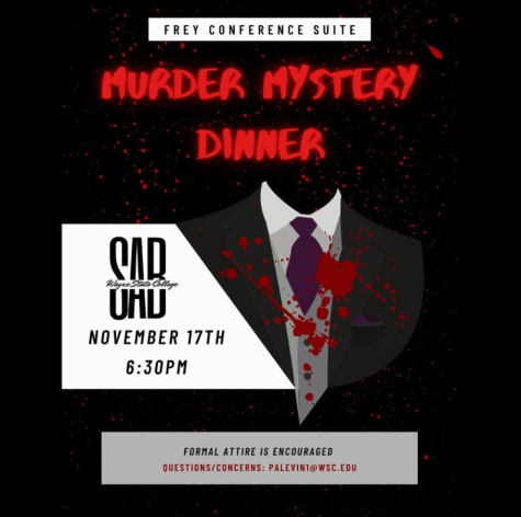 A murder mystery dinner party was organized by the Student Activities Board on Nov. 17. 