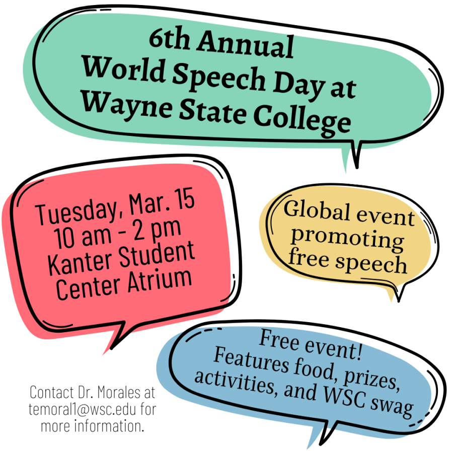 6th Annual World Speech Day Tuesday, March 15 at Wayne State College
