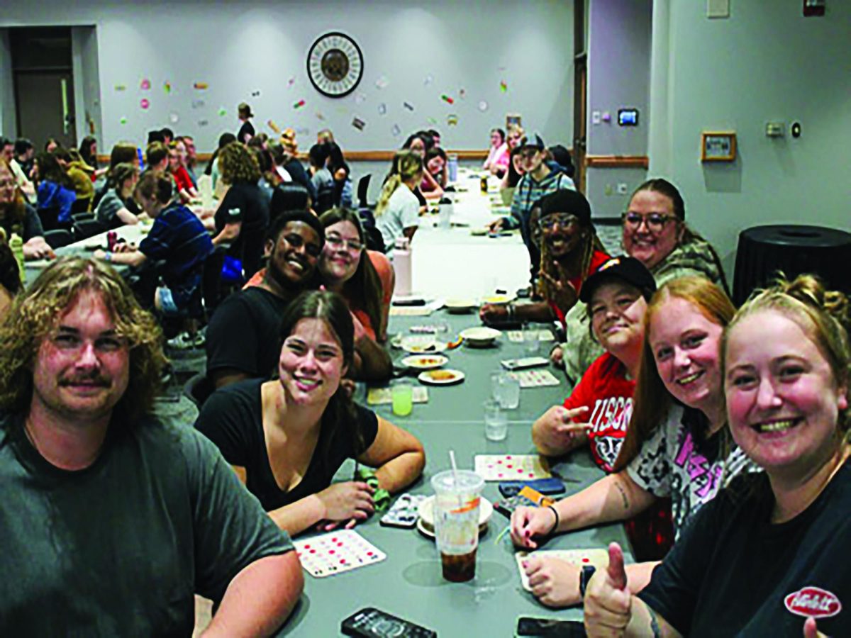 WSC students at bingo night.