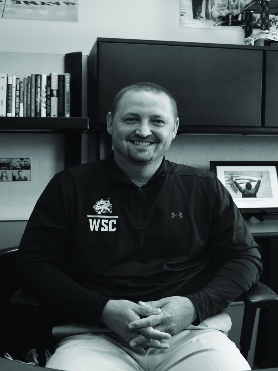 WSC women’s basketball coach Brian Ortmeier poses for a photo.